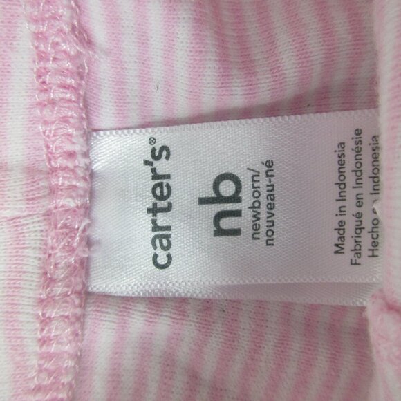 Lot of 3 Carter's Leggings Baby Girl Newborn Pink Floral Butterfly Elastic Waist - Picture 2 of 3